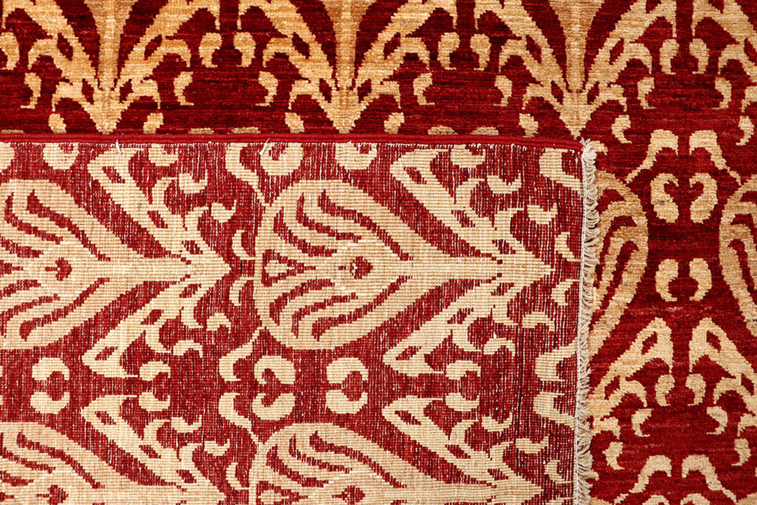 Firebrick Ikat 9'  x" 11'  7" - No. QA91323