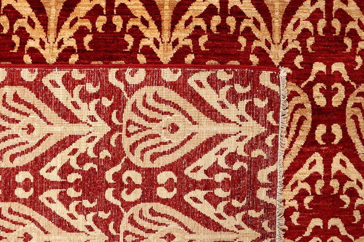 Firebrick Ikat 9'  x" 11'  7" - No. QA91323