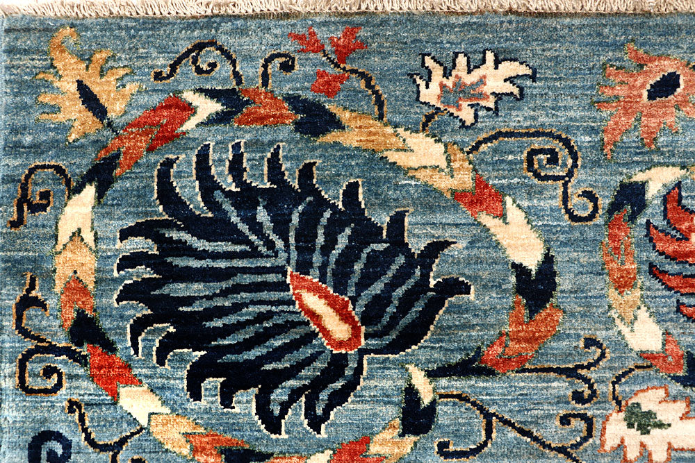 Light Slate Grey Ikat 8' x 9' 9 - No. 65850 - ALRUG Rug Store