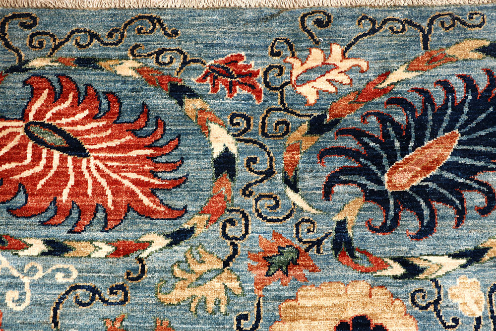 Light Slate Grey Ikat 8' x 9' 9 - No. 65850 - ALRUG Rug Store