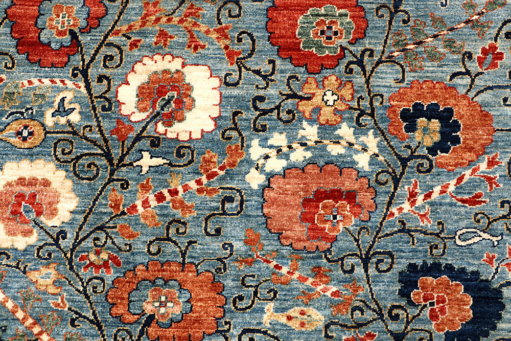 Light Slate Grey Ikat 8' x 9' 9 - No. 65850 - ALRUG Rug Store