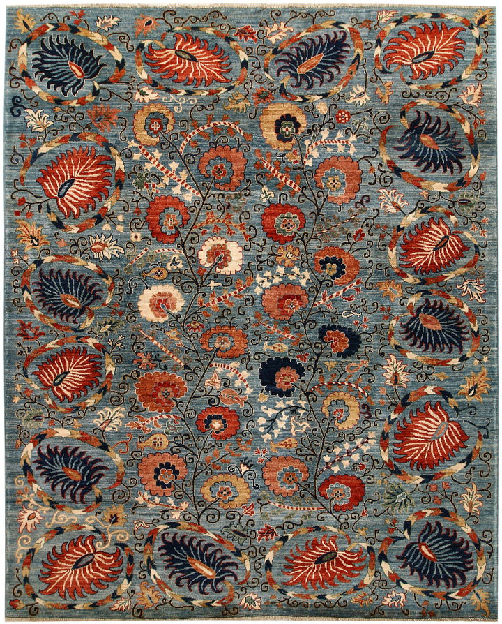 Light Slate Grey Ikat 8' x 9' 9 - No. 65850 - ALRUG Rug Store