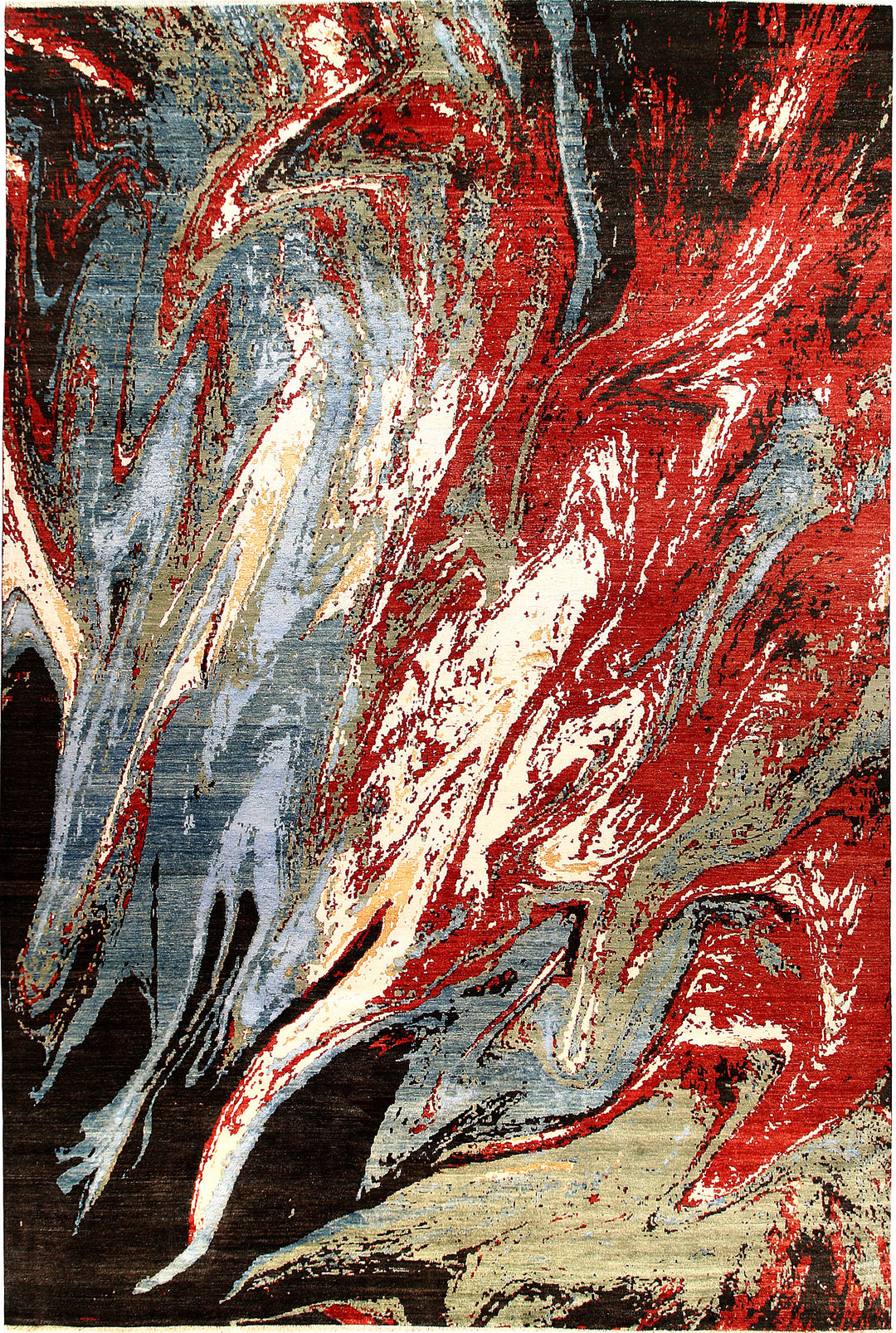 Afghan Abstract Rug 11' 11" x 17' 9" Hand-Knotted