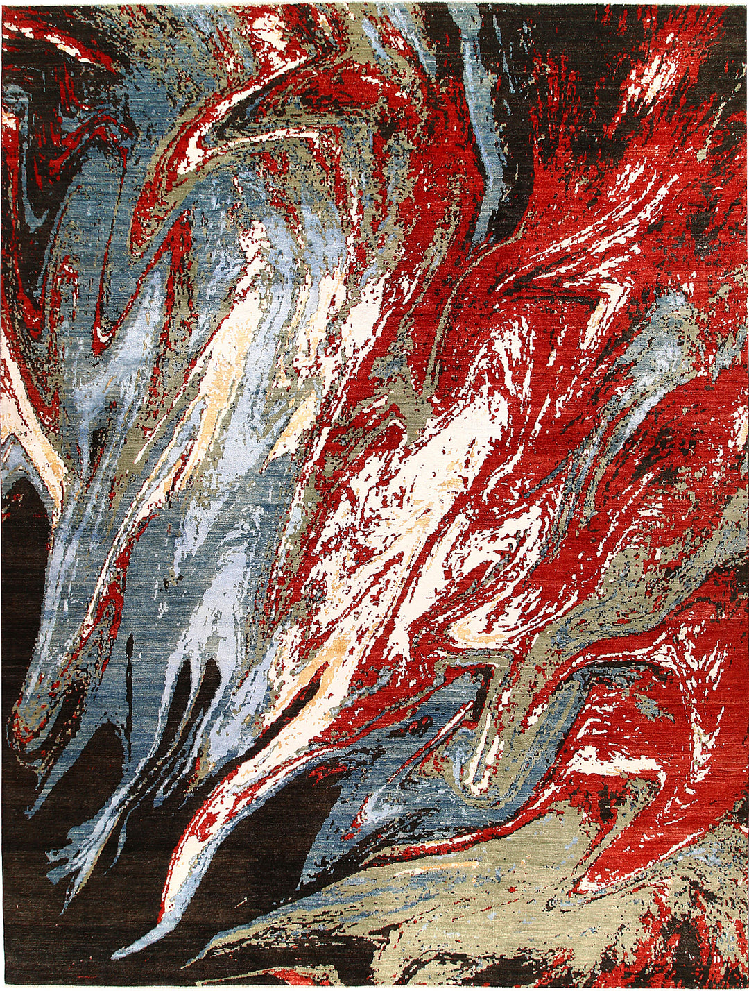 Afghan Abstract Rug 12' x 17' 9" Hand-Knotted
