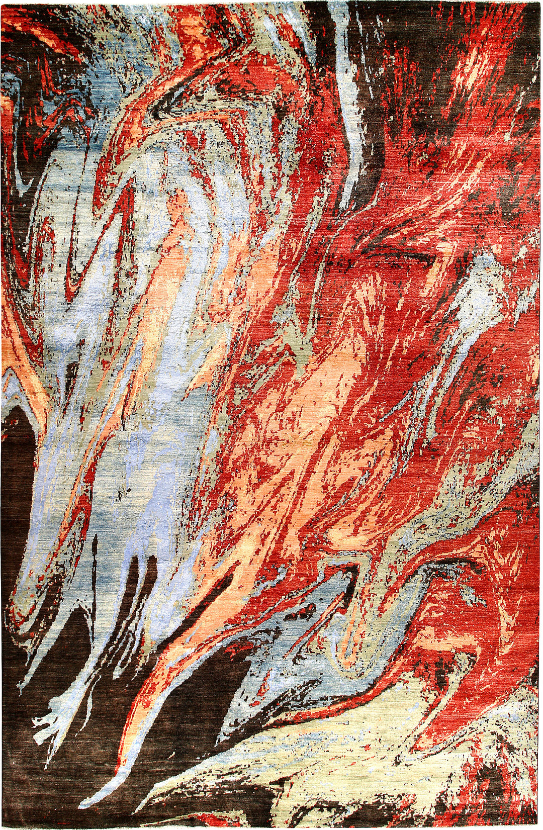 Afghan Abstract Rug 11' 10" x 17' 9" Hand-Knotted