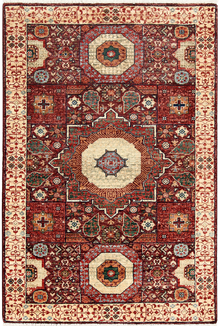 Multi Colored Mamluk 3' 4 x 4' 11 - No. 65880 - ALRUG Rug Store