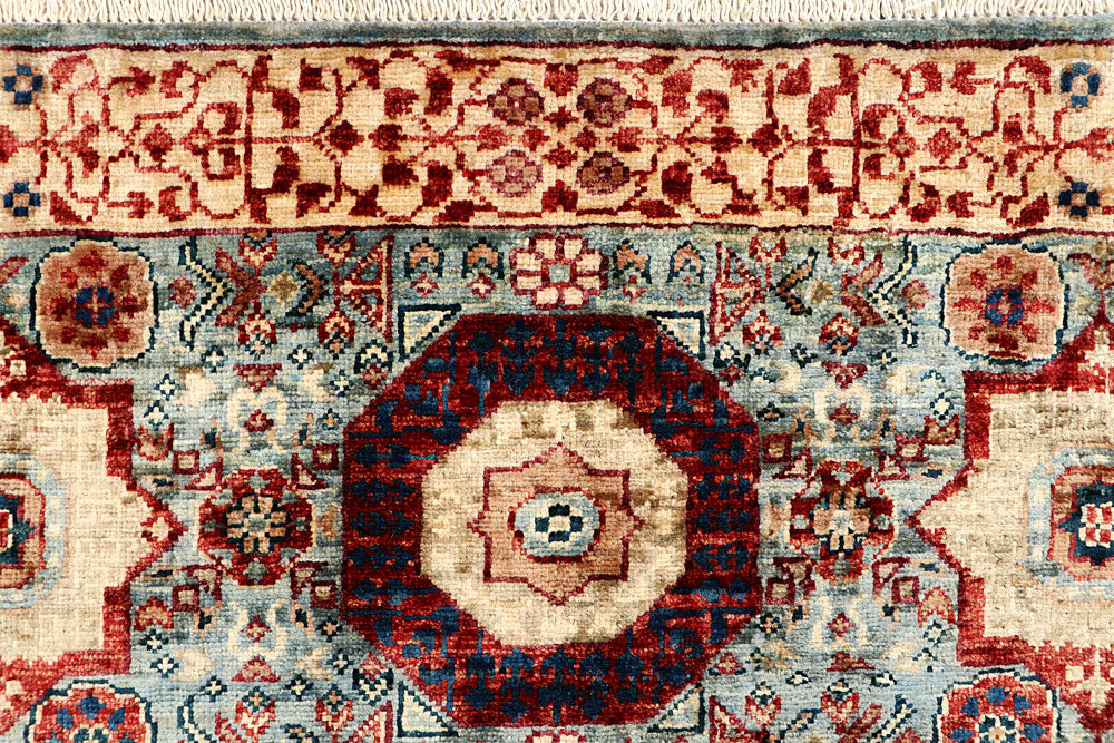 Cadet Blue Mamluk 3' 3 x 5' 4 - No. 65890 - ALRUG Rug Store