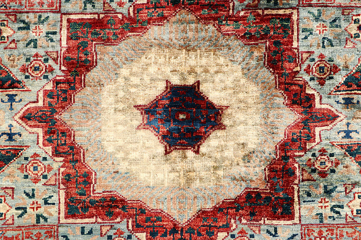 Cadet Blue Mamluk 3' 3 x 5' 4 - No. 65890 - ALRUG Rug Store