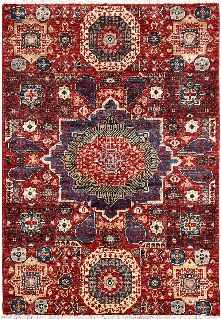 Firebrick Mamluk 3' 4 x 4' 10 - No. 65891 - ALRUG Rug Store