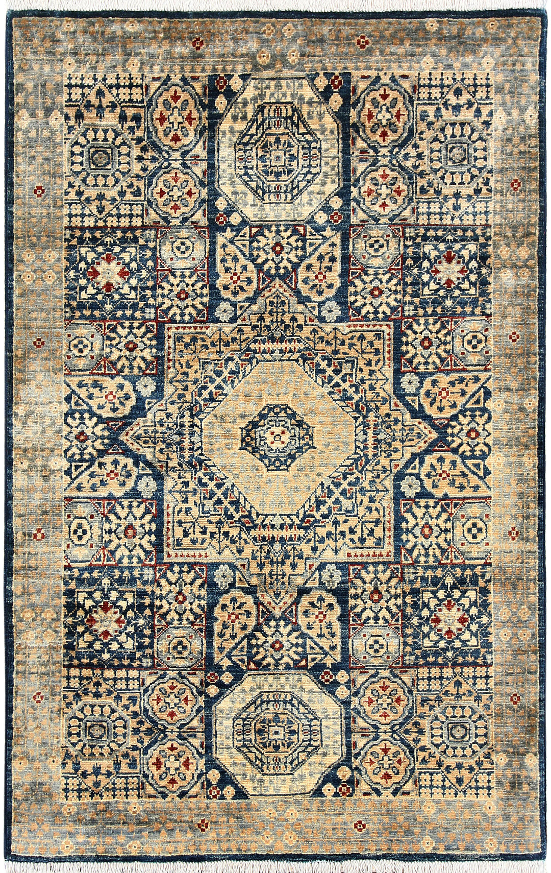 Midnight Blue Mamluk 3' 3 x 5' - No. 65904 - ALRUG Rug Store