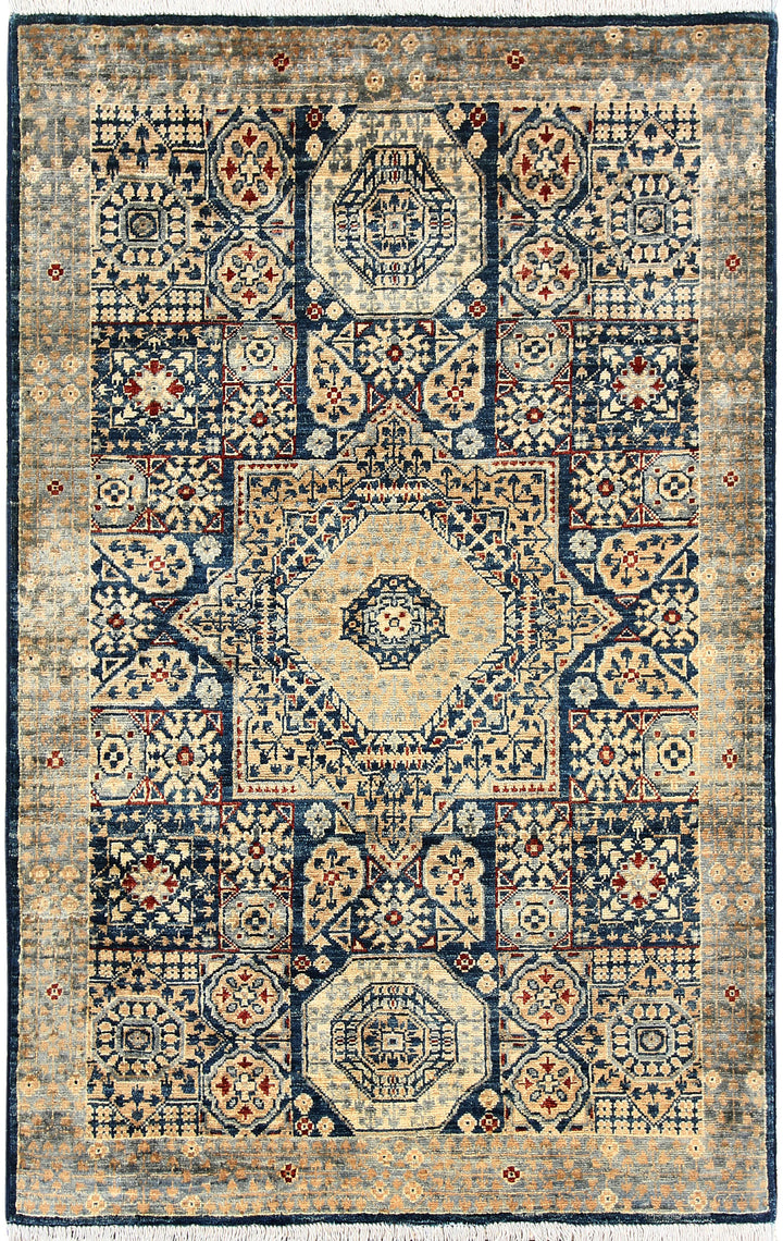 Midnight Blue Mamluk 3' 3 x 5' - No. 65904 - ALRUG Rug Store