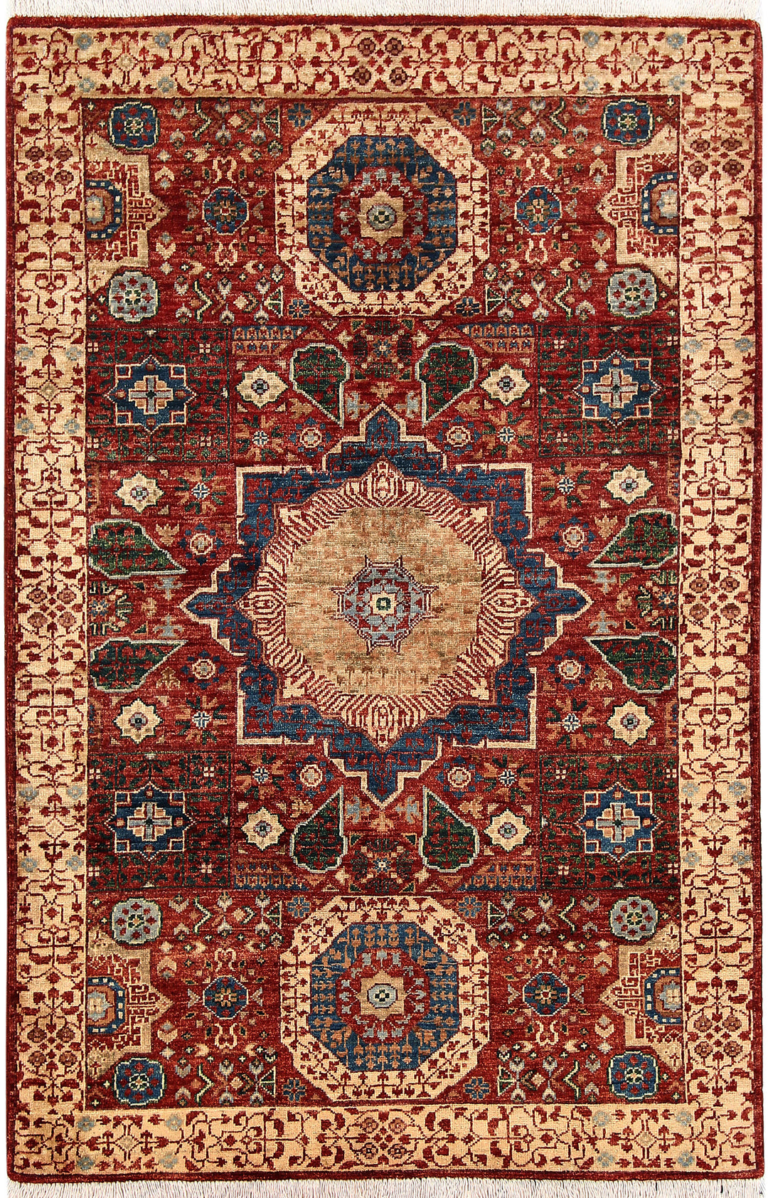 Firebrick Mamluk 3' 3 x 5' 1 - No. 65910 - ALRUG Rug Store
