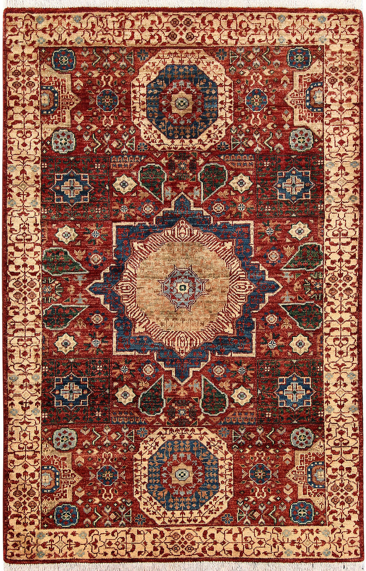 Firebrick Mamluk 3' 3 x 5' 1 - No. 65910 - ALRUG Rug Store