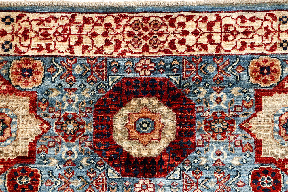 Light Slate Grey Mamluk 3' 3 x 4' 10 - No. 65914 - ALRUG Rug Store