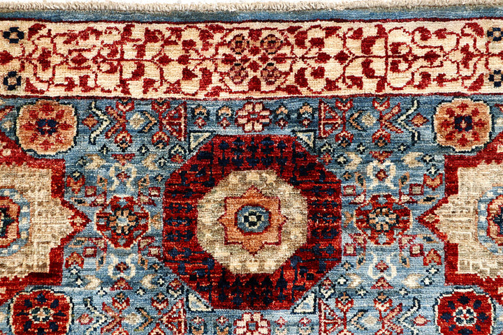 Light Slate Grey Mamluk 3' 3 x 4' 10 - No. 65914 - ALRUG Rug Store