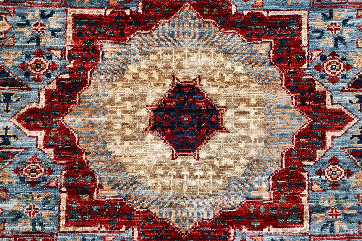 Light Slate Grey Mamluk 3' 3 x 4' 10 - No. 65914 - ALRUG Rug Store