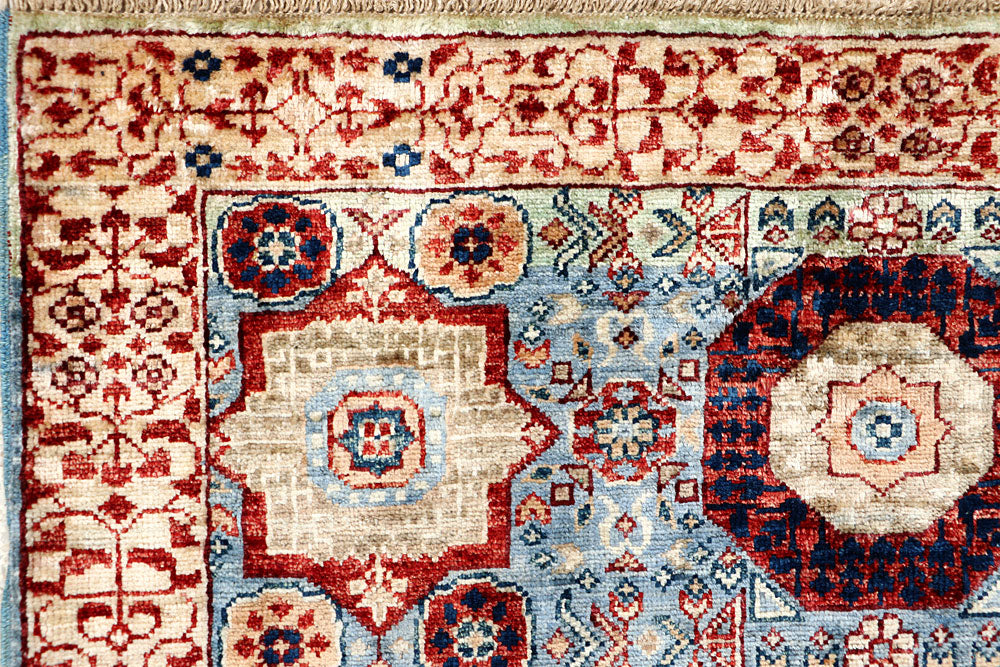Light Blue Mamluk 3' 3 x 5' 1 - No. 65915 - ALRUG Rug Store
