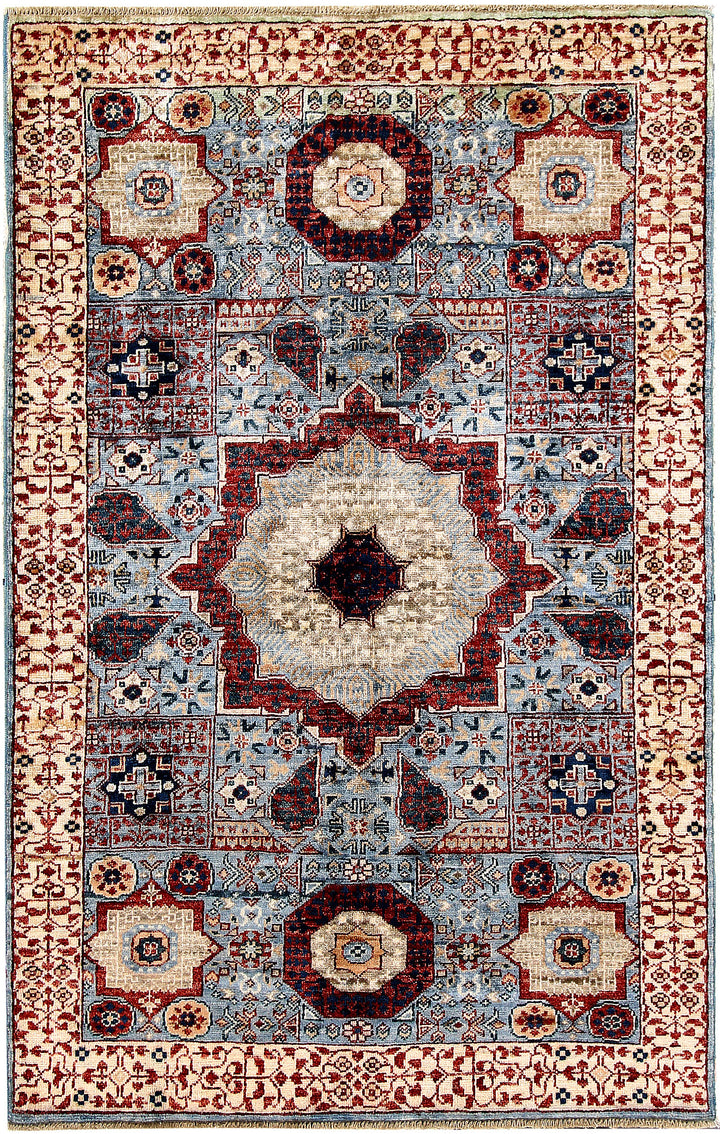 Light Blue Mamluk 3' 3 x 5' 1 - No. 65915 - ALRUG Rug Store