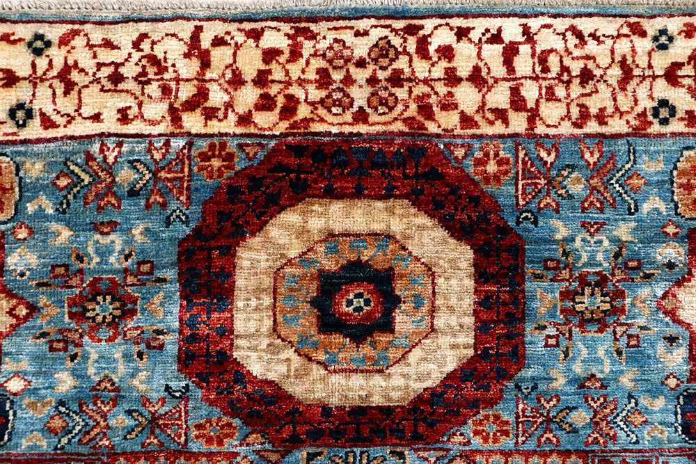Sky Blue Mamluk 3' 3 x 4' 11 - No. 65916 - ALRUG Rug Store