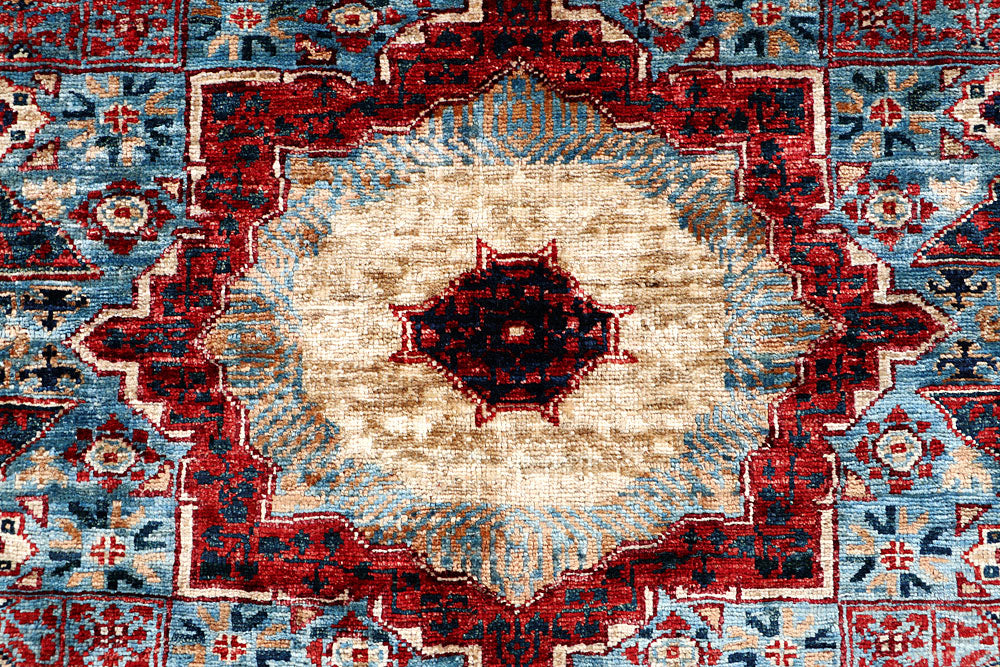 Sky Blue Mamluk 3' 3 x 4' 11 - No. 65916 - ALRUG Rug Store