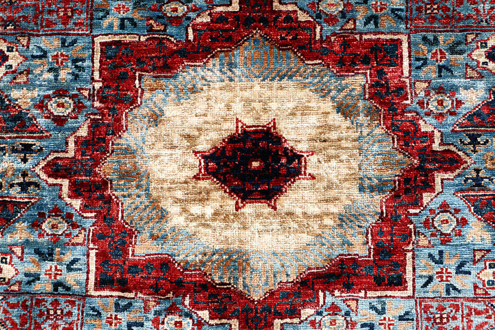 Sky Blue Mamluk 3' 3 x 4' 11 - No. 65916 - ALRUG Rug Store