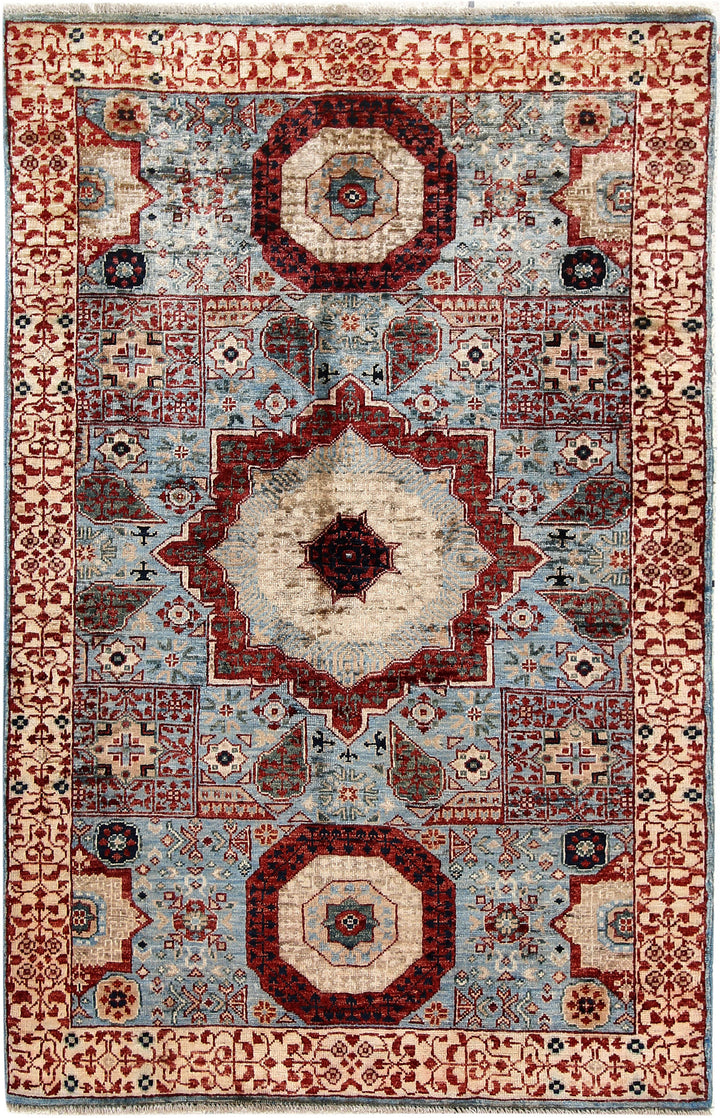 Light Blue Mamluk 3' 3 x 5' - No. 65917 - ALRUG Rug Store