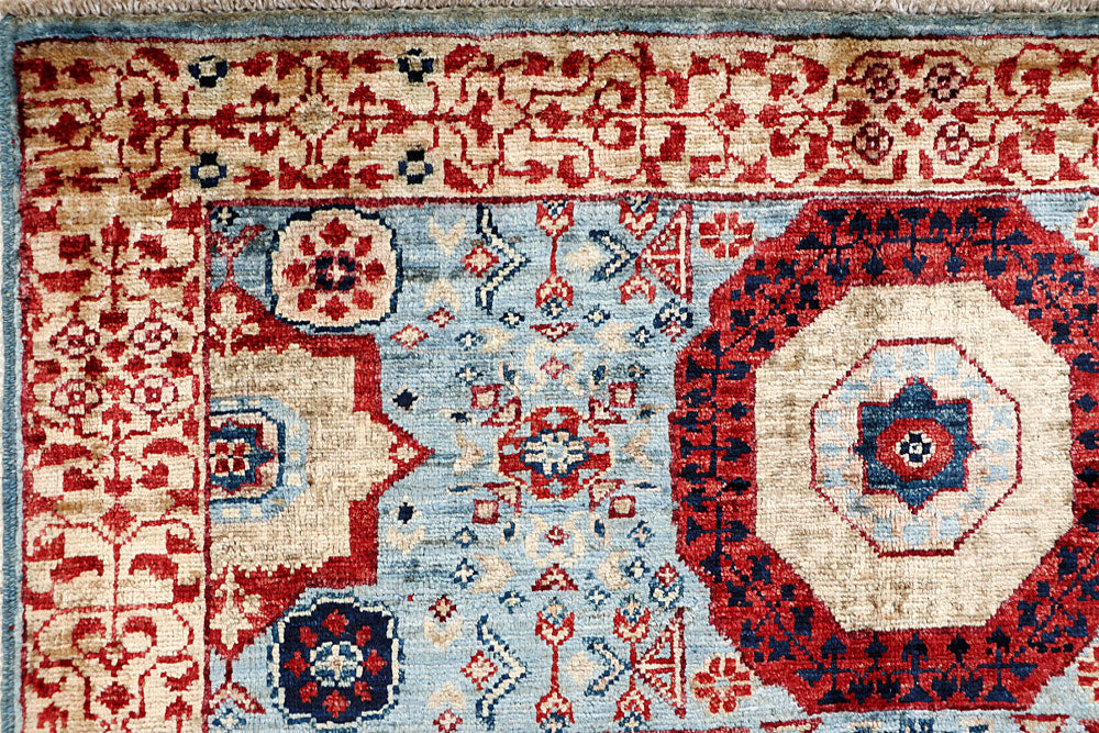 Light Blue Mamluk 3' 3 x 4' 11 - No. 65918 - ALRUG Rug Store