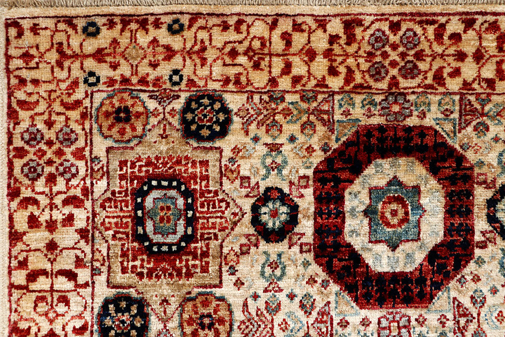 Floral White Mamluk 3' 1 x 5' 1 - No. 65919 - ALRUG Rug Store