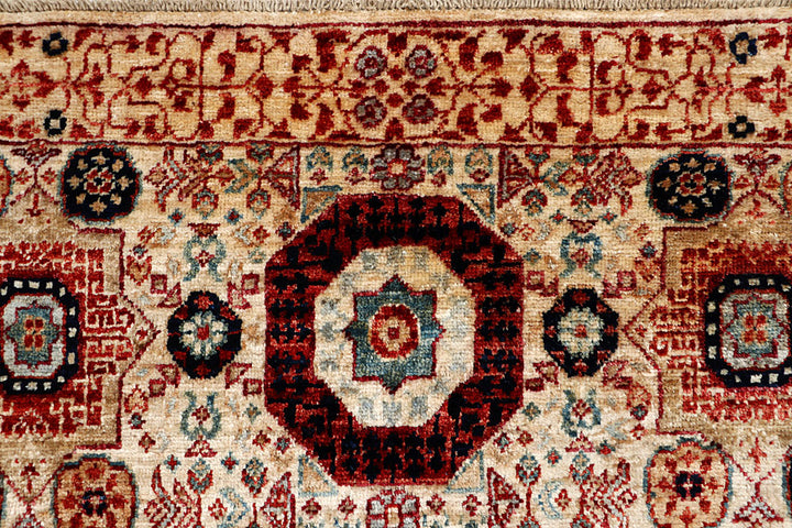 Floral White Mamluk 3' 1 x 5' 1 - No. 65919 - ALRUG Rug Store