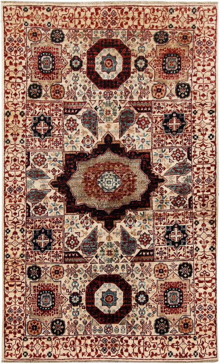 Floral White Mamluk 3' 1 x 5' 1 - No. 65919 - ALRUG Rug Store