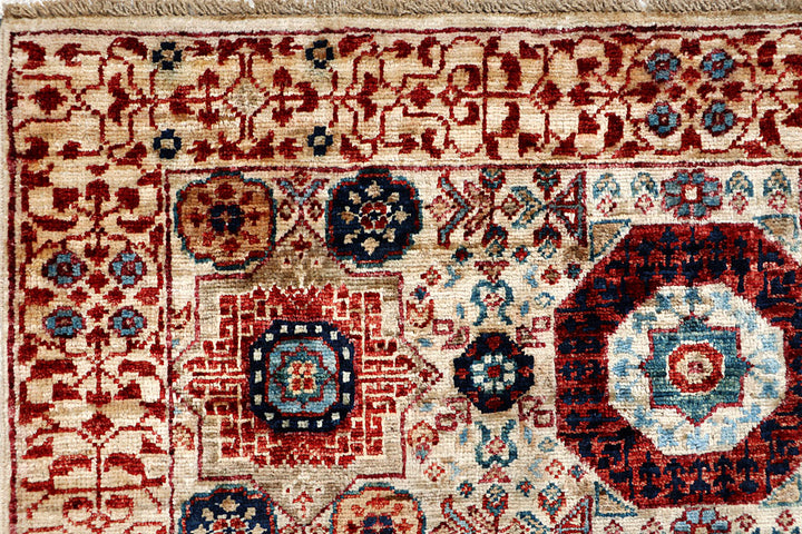 Floral White Mamluk 3' 3 x 4' 11 - No. 65920 - ALRUG Rug Store