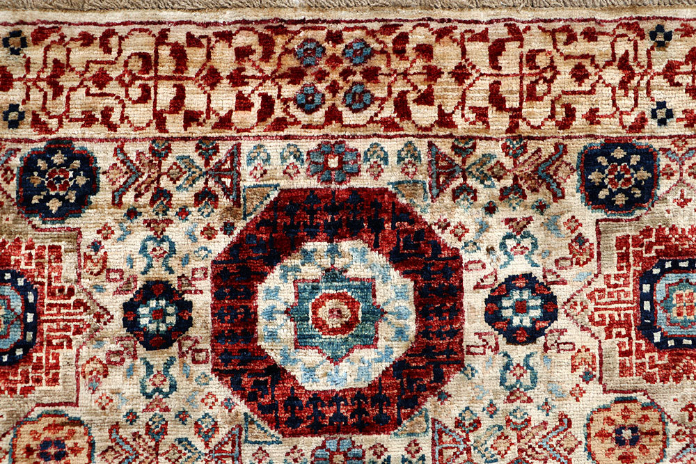 Floral White Mamluk 3' 3 x 4' 11 - No. 65920 - ALRUG Rug Store