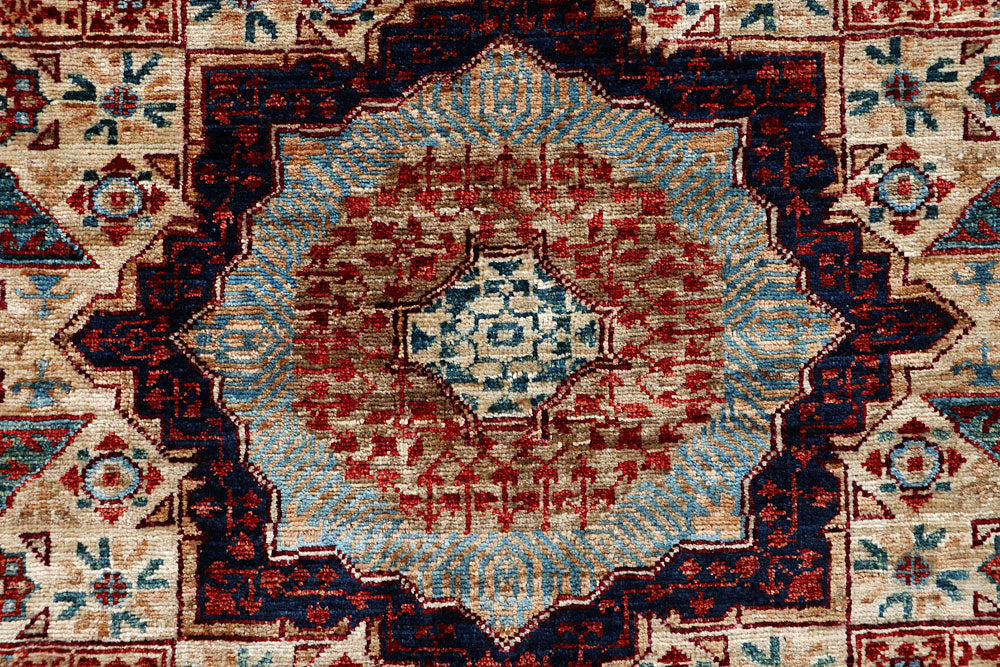 Floral White Mamluk 3' 3 x 4' 11 - No. 65920 - ALRUG Rug Store