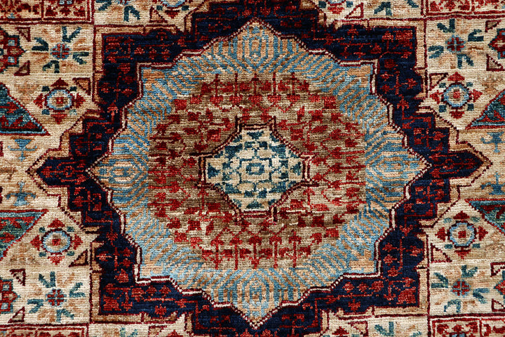Floral White Mamluk 3' 3 x 4' 11 - No. 65920 - ALRUG Rug Store