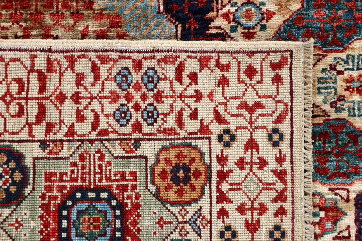 Floral White Mamluk 3' 3 x 4' 11 - No. 65920 - ALRUG Rug Store