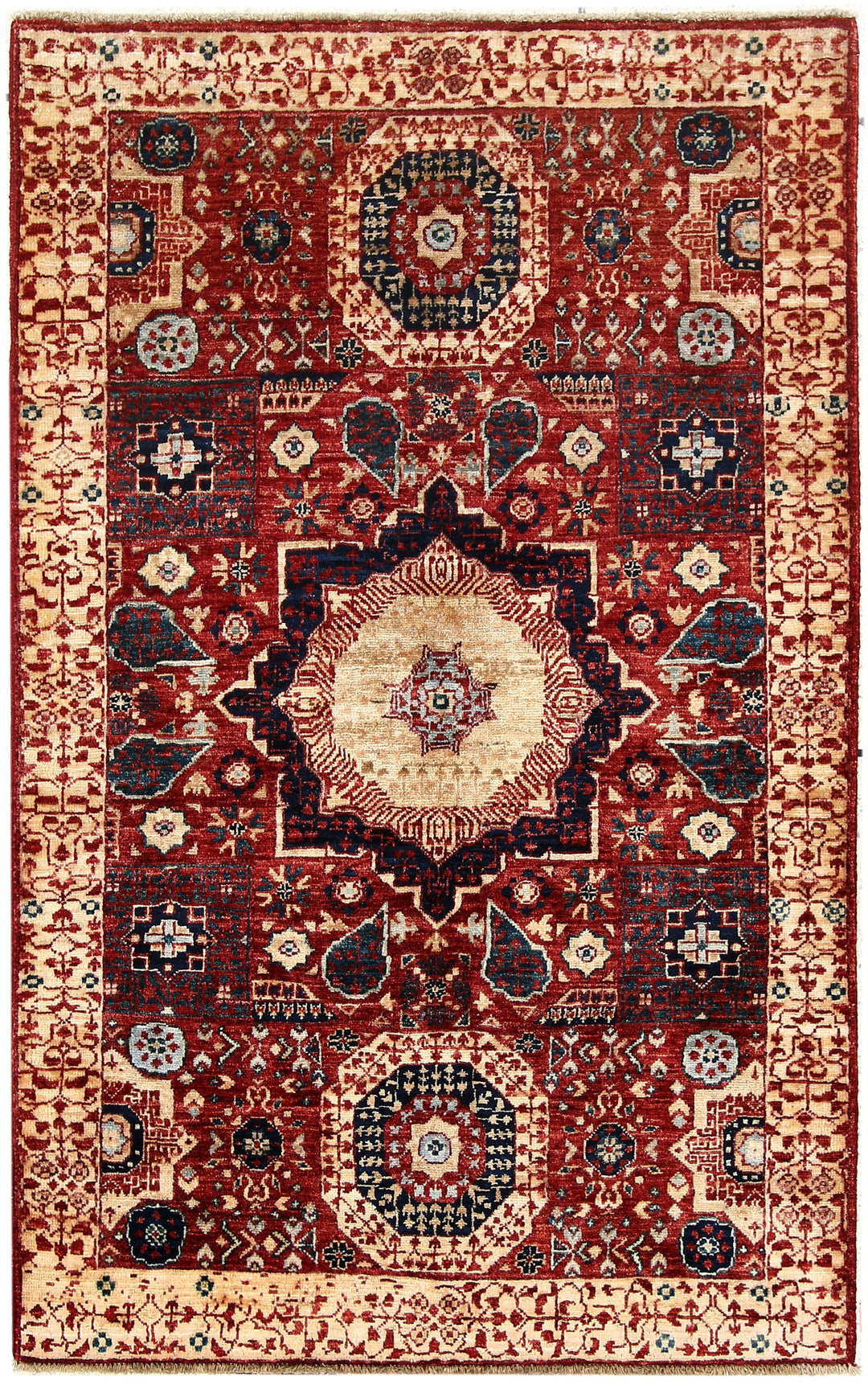 Firebrick Mamluk 3' 3 x 5' 2 - No. 65921 - ALRUG Rug Store