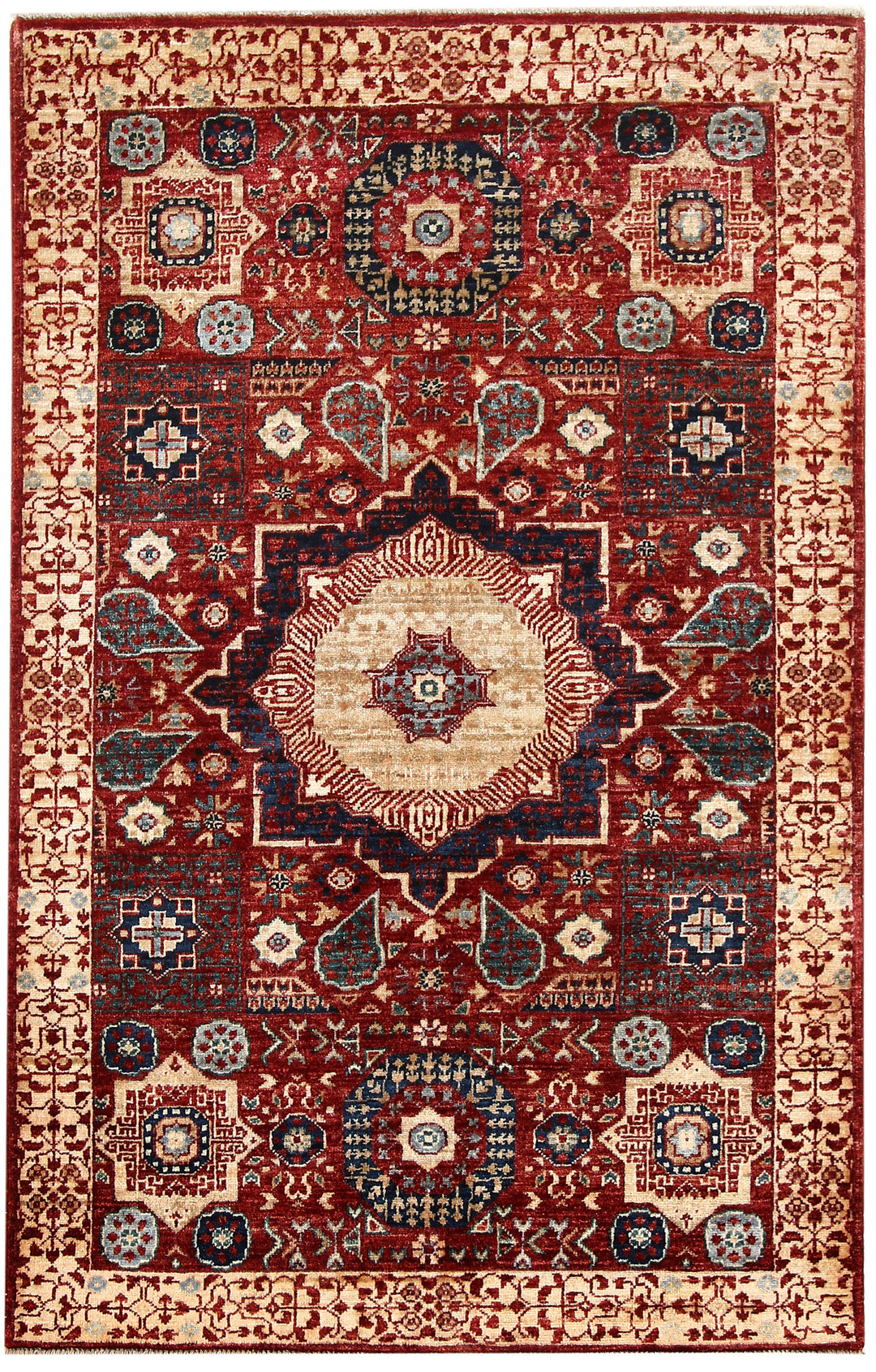 Firebrick Mamluk 3' 3 x 5' 1 - No. 65922 - ALRUG Rug Store