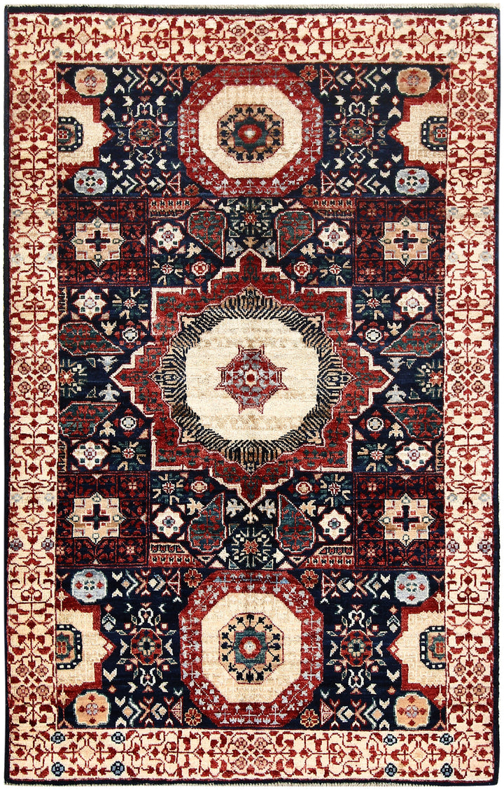 Midnight Blue Mamluk 3' 3 x 5' 2 - No. 65923 - ALRUG Rug Store