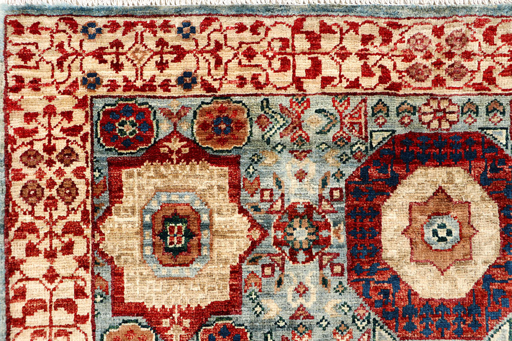 Light Slate Grey Mamluk 3' 3 x 5' 2 - No. 65925 - ALRUG Rug Store