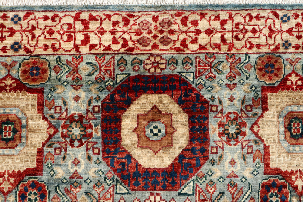 Light Slate Grey Mamluk 3' 3 x 5' 2 - No. 65925 - ALRUG Rug Store