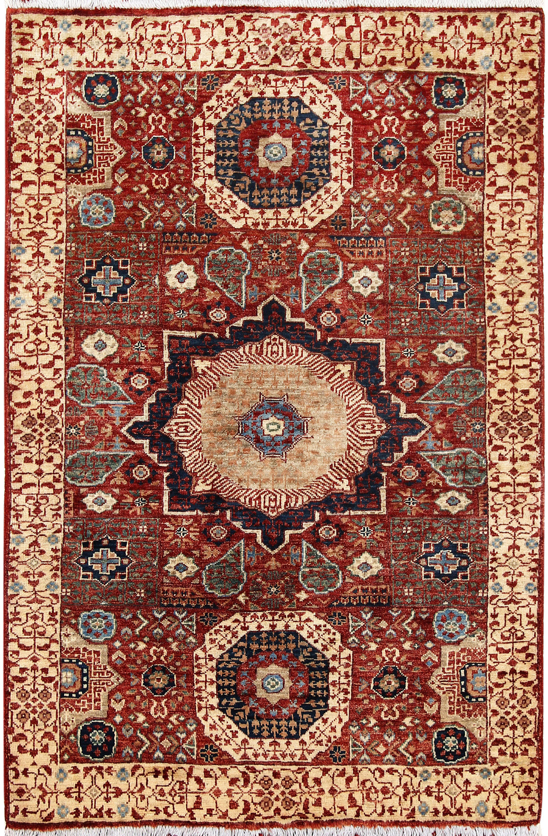 Firebrick Mamluk 3' 3 x 4' 11 - No. 65928 - ALRUG Rug Store