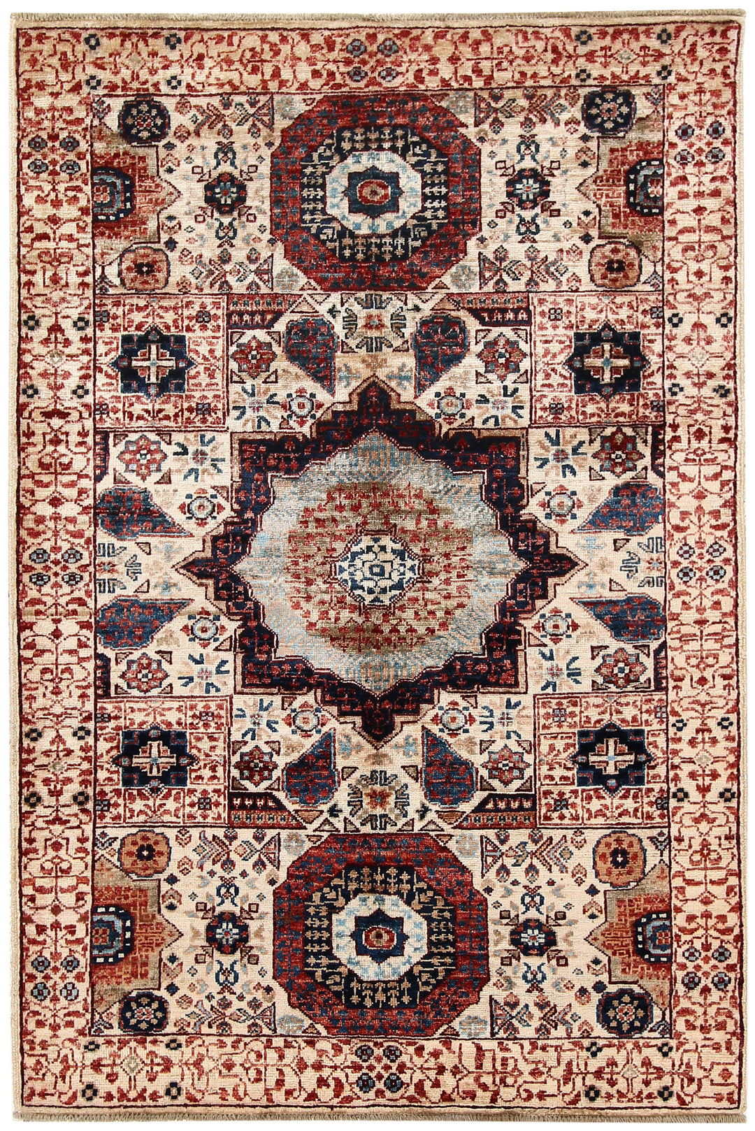 Blanched Almond Mamluk 3' 2 x 4' 11 - No. 65930 - ALRUG Rug Store
