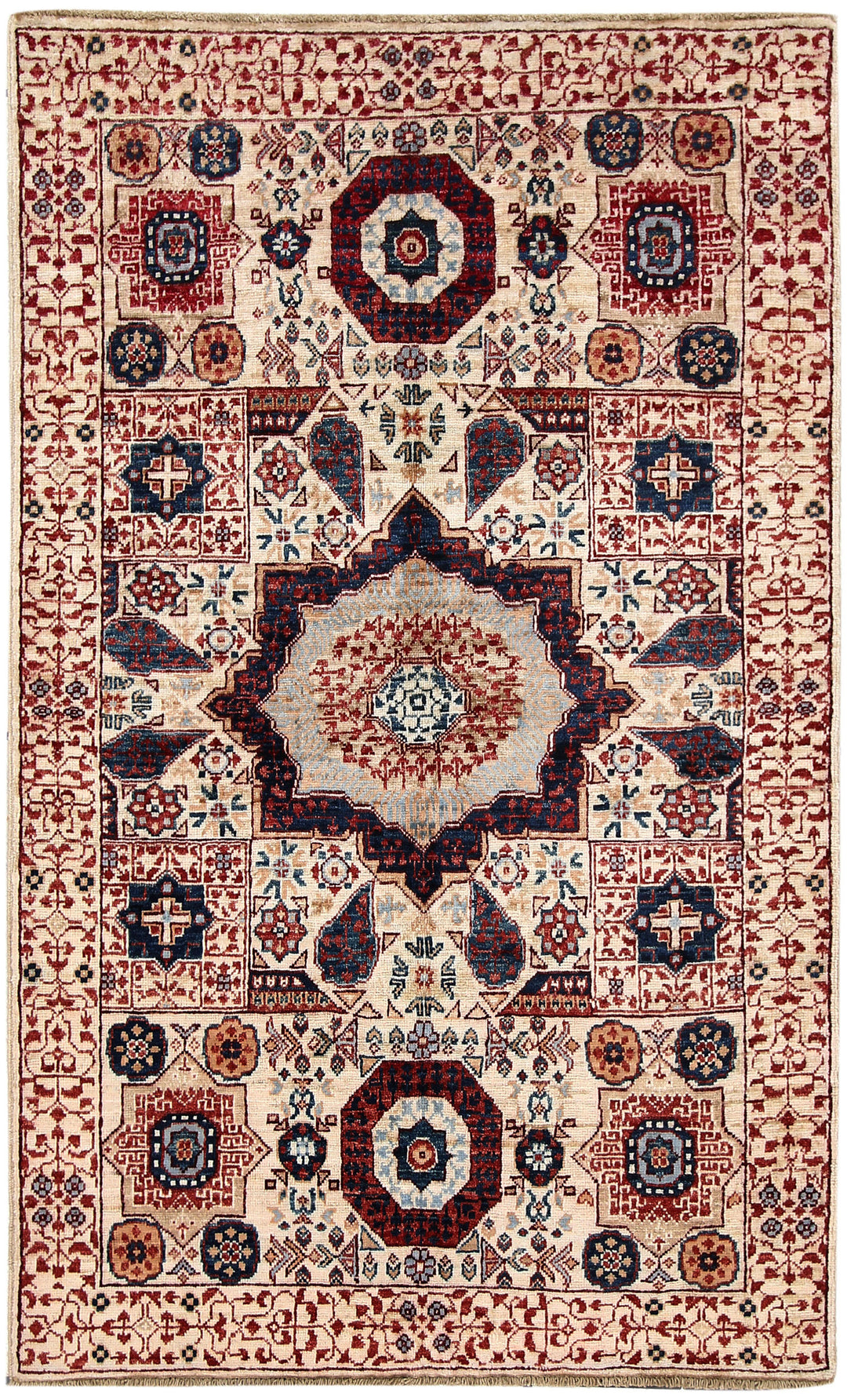 Blanched Almond Mamluk 3' 1 x 5' 2 - No. 65931 - ALRUG Rug Store