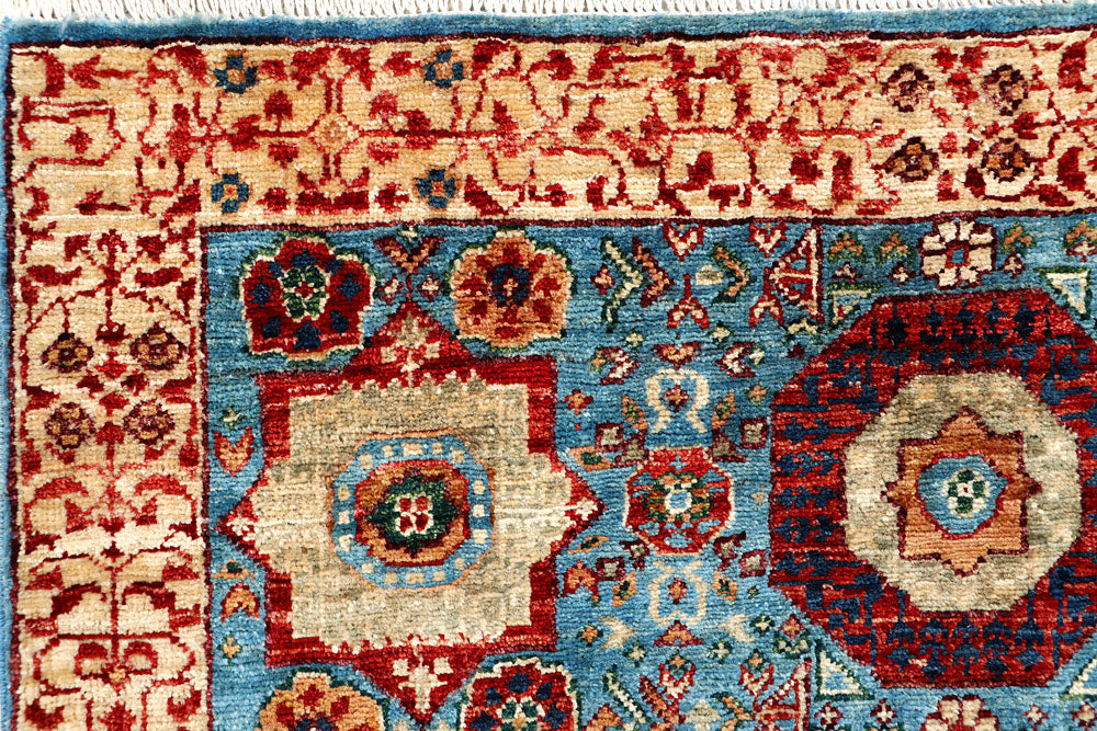 Light Sky Blue Mamluk 3' 3 x 5' 3 - No. 65939 - ALRUG Rug Store