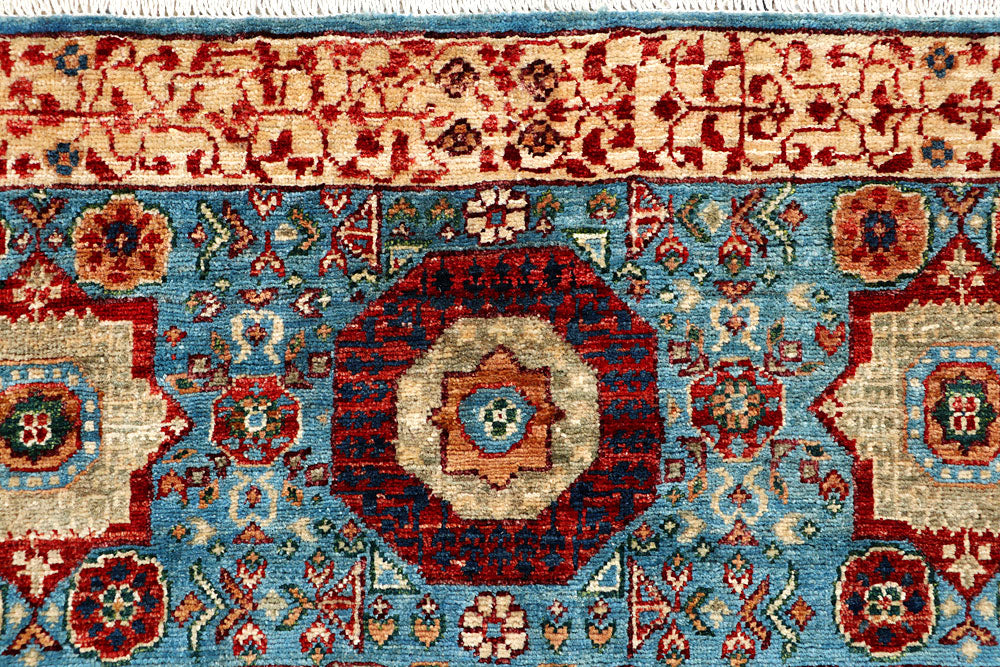 Light Sky Blue Mamluk 3' 3 x 5' 3 - No. 65939 - ALRUG Rug Store