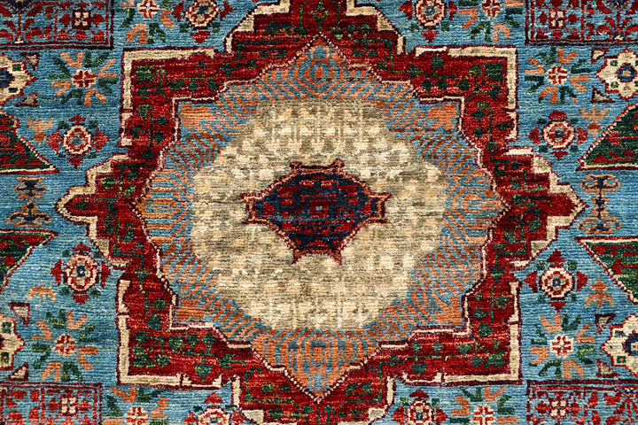 Light Sky Blue Mamluk 3' 3 x 5' 3 - No. 65939 - ALRUG Rug Store