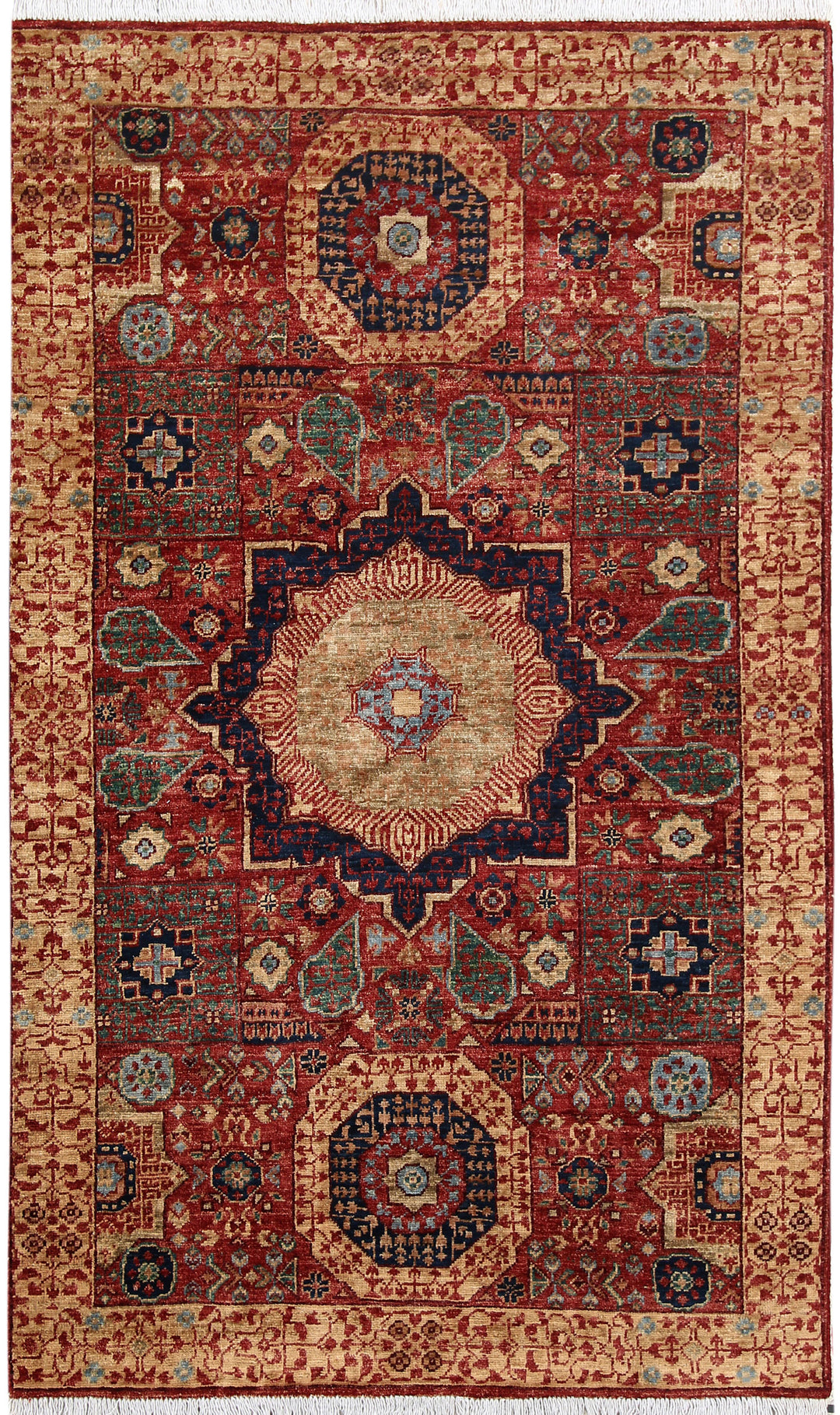 Firebrick Mamluk 3' 3 x 5' 6 - No. 65944 - ALRUG Rug Store
