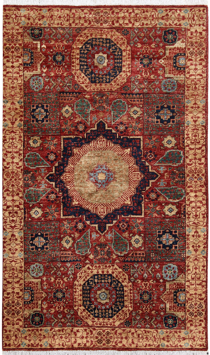 Firebrick Mamluk 3' 3 x 5' 6 - No. 65944 - ALRUG Rug Store
