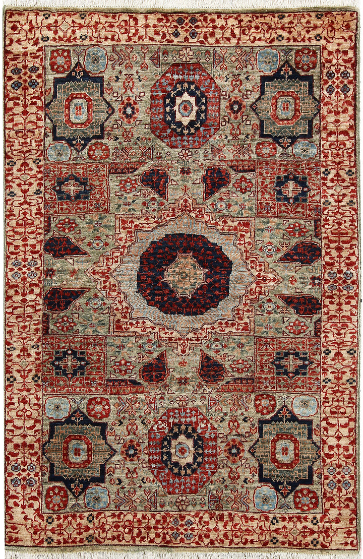 Olive Mamluk 3' 1 x 4' 10 - No. 65947 - ALRUG Rug Store