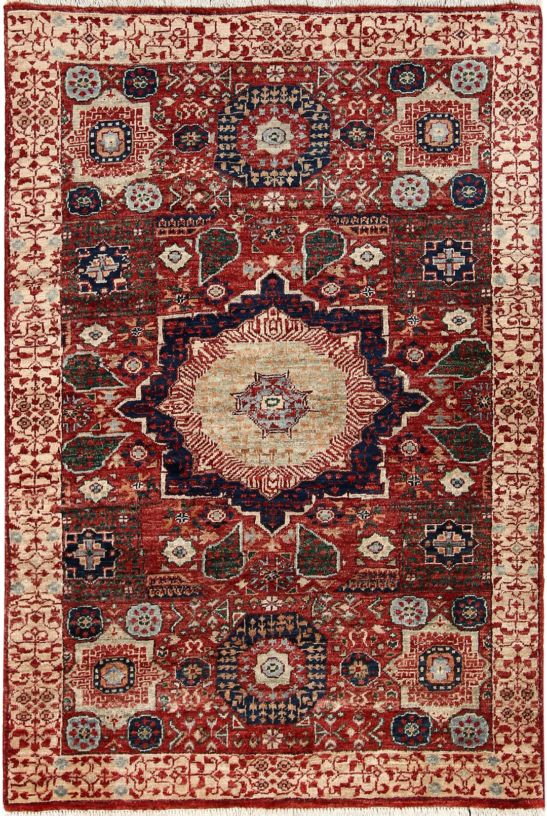 Firebrick Mamluk 3' 3 x 4' 10 - No. 65952 - ALRUG Rug Store